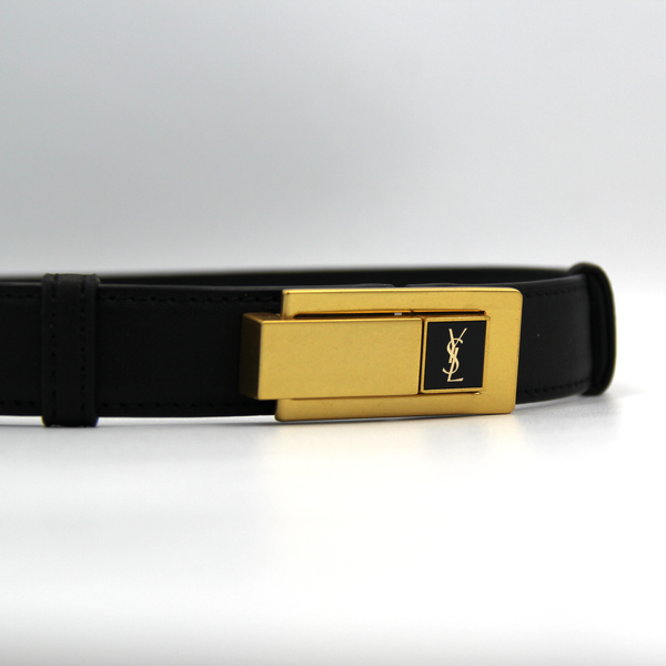 Ремень Yves Saint Laurent кожаный женский Черный 01101 фото