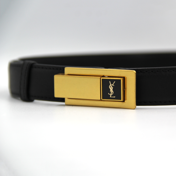 Ремень Yves Saint Laurent кожаный женский Черный 01101 фото