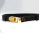 Ремень Yves Saint Laurent кожаный женский Черный 01101 фото 4
