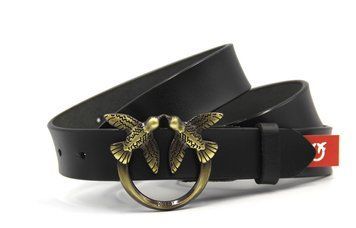Жіночий ремінь PINKO натуральна шкіра 3см Бронза н573 фото
