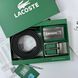 Чоловічий подарунковий набір LACOSTE ремінь із двома пряжками з натуральної шкіри 989 фото 1